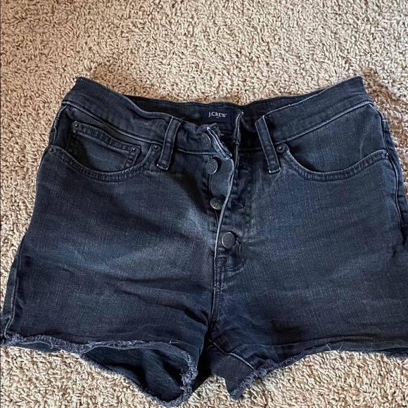 J. Crew Pants - J. Crew Washed Black Button-Front Denim Shorts